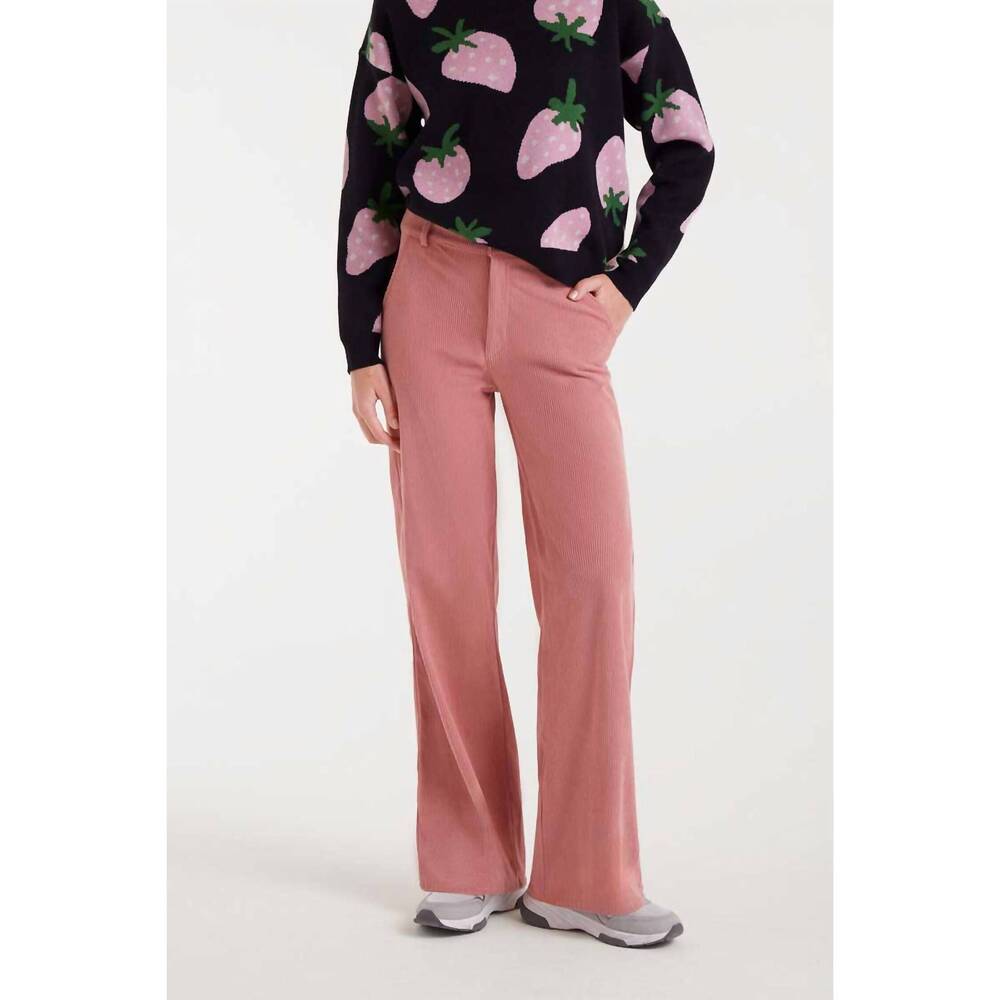 NEW COMPANIA FANTASTICA mid-rise corduroy pants in pink